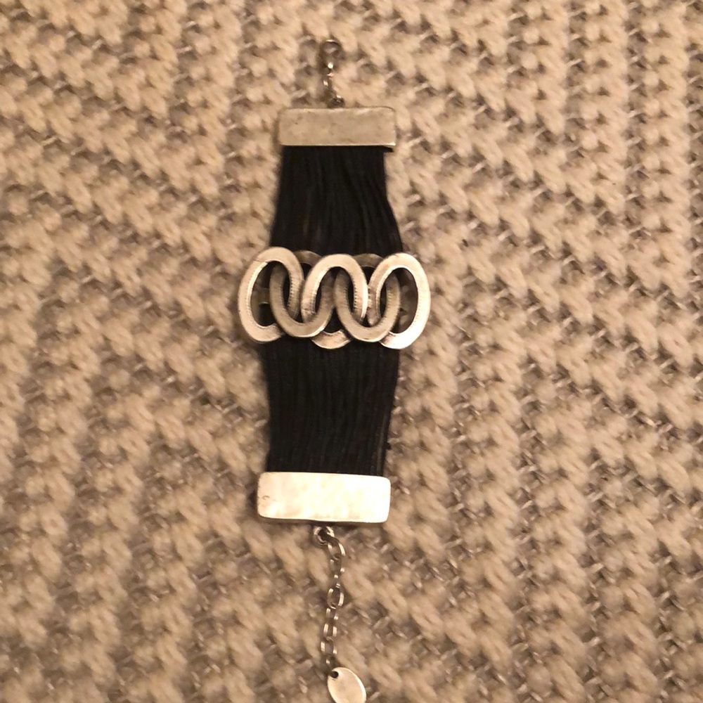 Black and Silver bracelet.